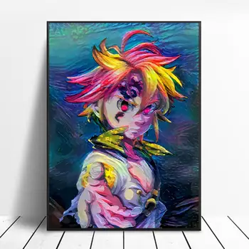 

Watercolor The Sin of Wrath Art Canvas Poster Home Decor Painting No Frame