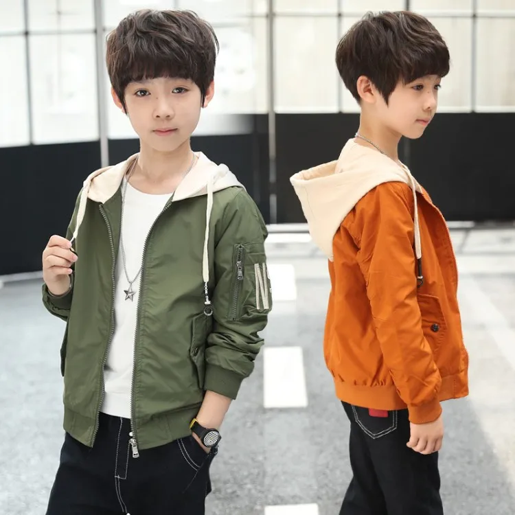 

Childrenswear BOY'S 2018 New Style Coat Spring And Autumn Big Boy Children Short Tops Embroidery Jacket