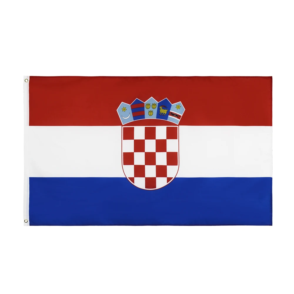 Hrvatska Хорватия индивидуальный флаг 3x5 футов Летающий баннер 100D полиэстер