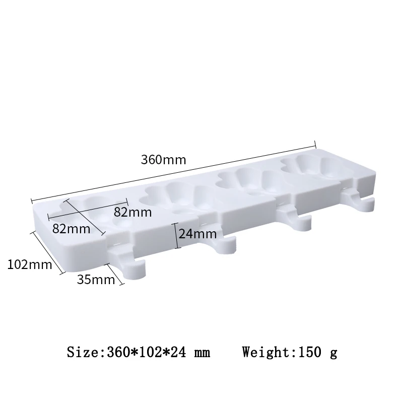 Силиконовая форма для мороженого в форме медвежьей лапы, 4 полости, сделай сам, форма для Фруктового мороженого, форма для шоколадного десерта, поднос для украшения, инструменты для изготовления