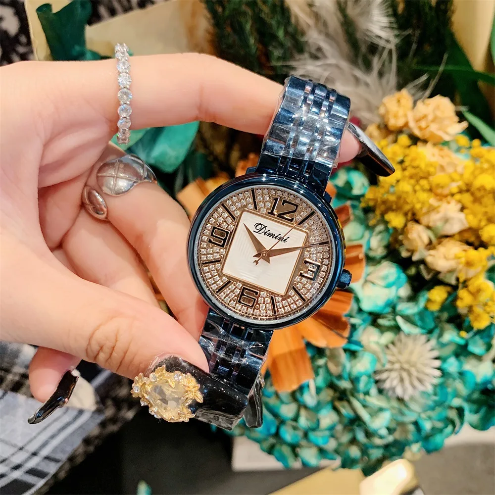 Horloges vrouwen женские часы с бриллиантами Женские кварцевые часы из розового золота женские наручные часы из нержавеющей стали relogio feminino