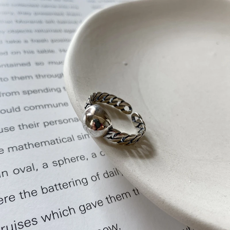 LouLeur, Настоящее серебро 925 пробы, геометрические кольца, Япония, Корея, стиль, регулируемая цепочка, кольца для женщин, модное, хорошее ювелирное изделие, подарки