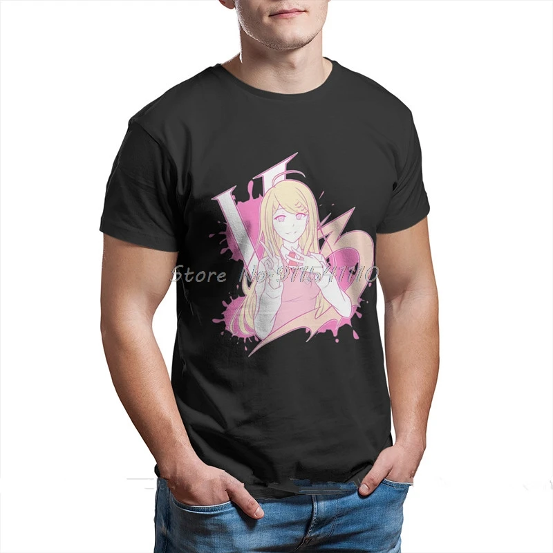 Мужская футболка из чистого хлопка Danganronpa Makoto Naegi Monokuma Game Kaede Akamatsu
