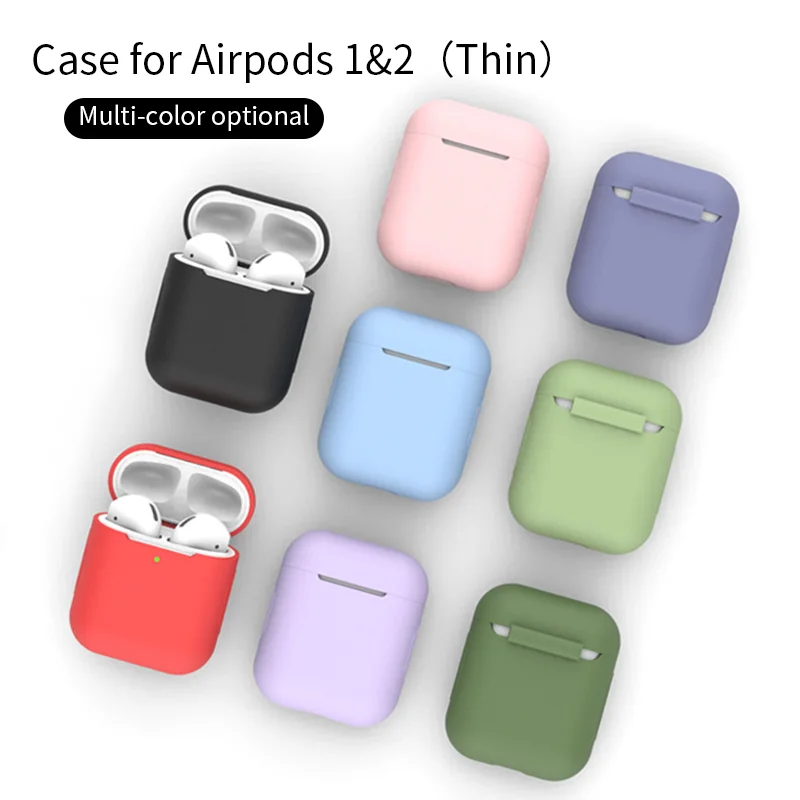 Airpods2 силиконовый чехол применим к apple bluetooth гарнитура чехол 1 или 2 поколения универсальный Анти-падение защитный чехол