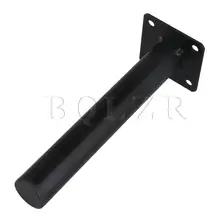 BQLZR 16,5 см мебель из нержавеющей стали ноги квадратное основание для журнального столика черный