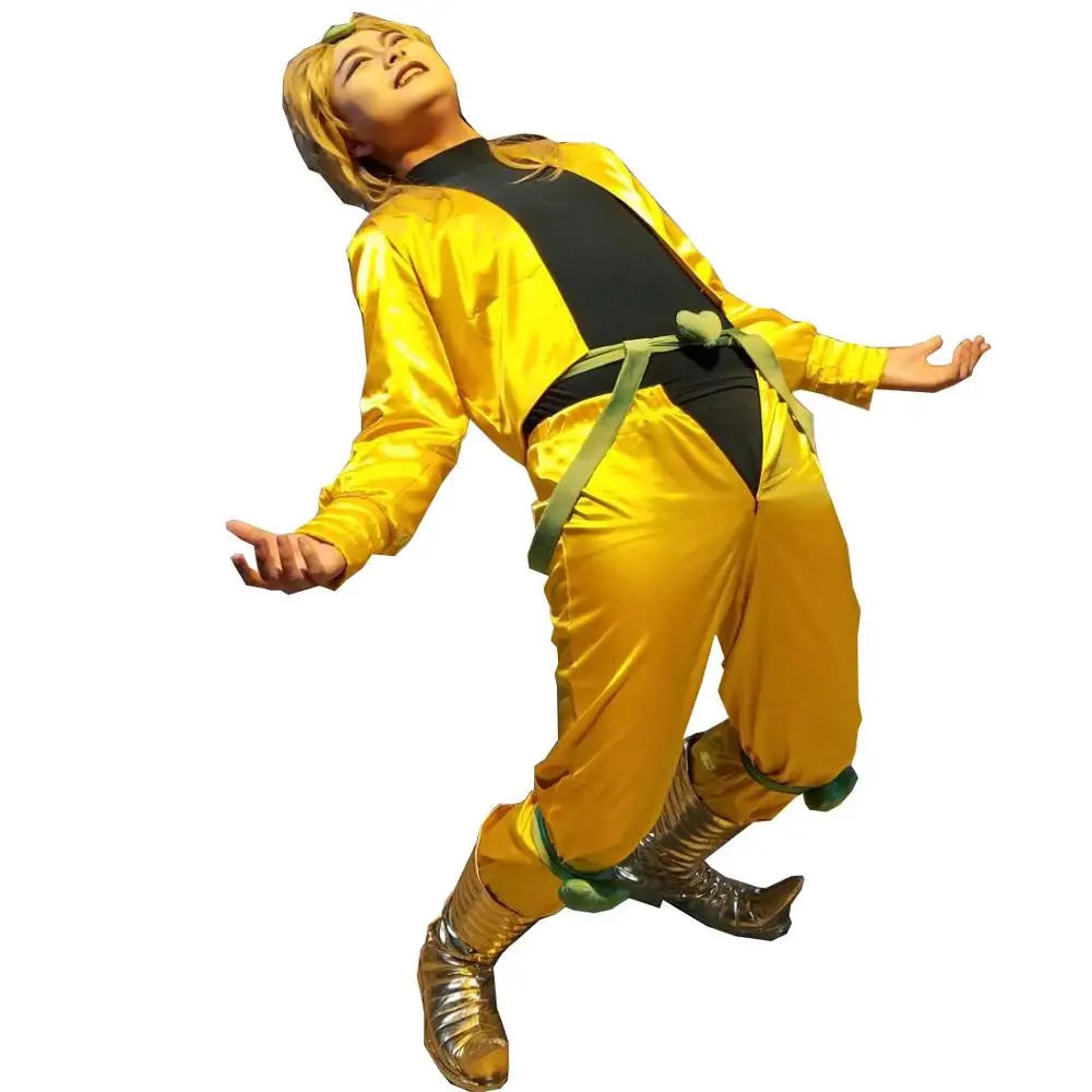

2019 Customized JoJo's Bizarre Adventure movie Dio Brando Cosplay Costume yellow gold costume