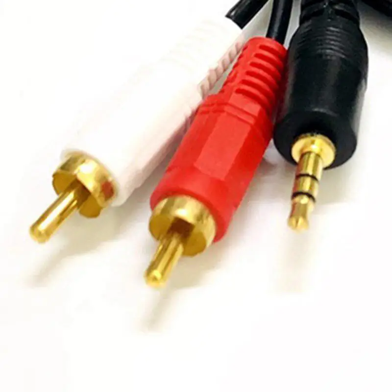 3,5 мм мужской разъем для AV 2 RCA Мужской стерео Музыка Аудио Кабель AUX+ терминал* 4 для MP3 Pod Телефон ТВ Звук колонки