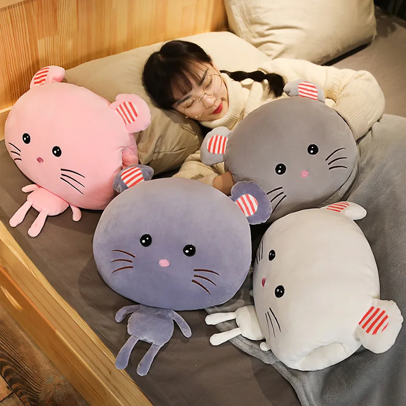 Kawaii мышь, крыса, плюшевая игрушка Triver, портативное одеяло, кукла, руки, теплые, животные, игрушки для детей, для мальчиков и девочек, для офиса, ковер для сна, подарок