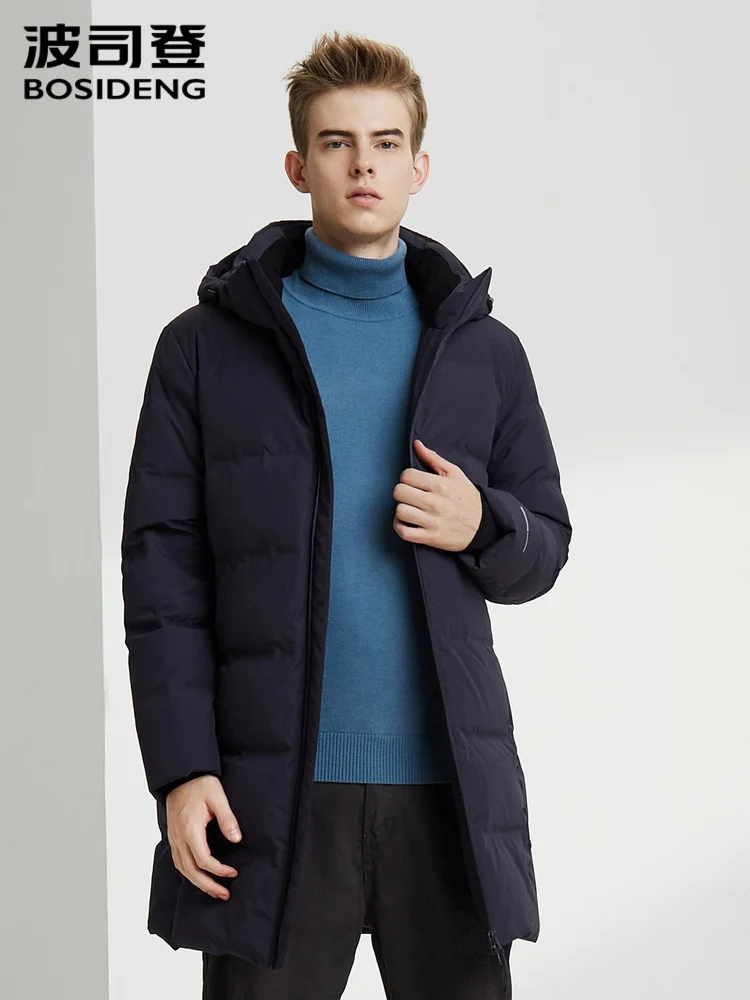 

Bosideng Men's Down Jacket MD-Long Detachable Hood Young Fashion Coat B90141501DS
