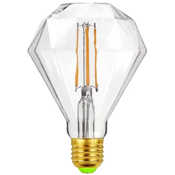 

ANFAN Led Bulbs Vintage Light Bulb Diamond Clear Glass Bulb 95 4W 220/240V 2500K 360lumens Warm White Decorative Light Bulb