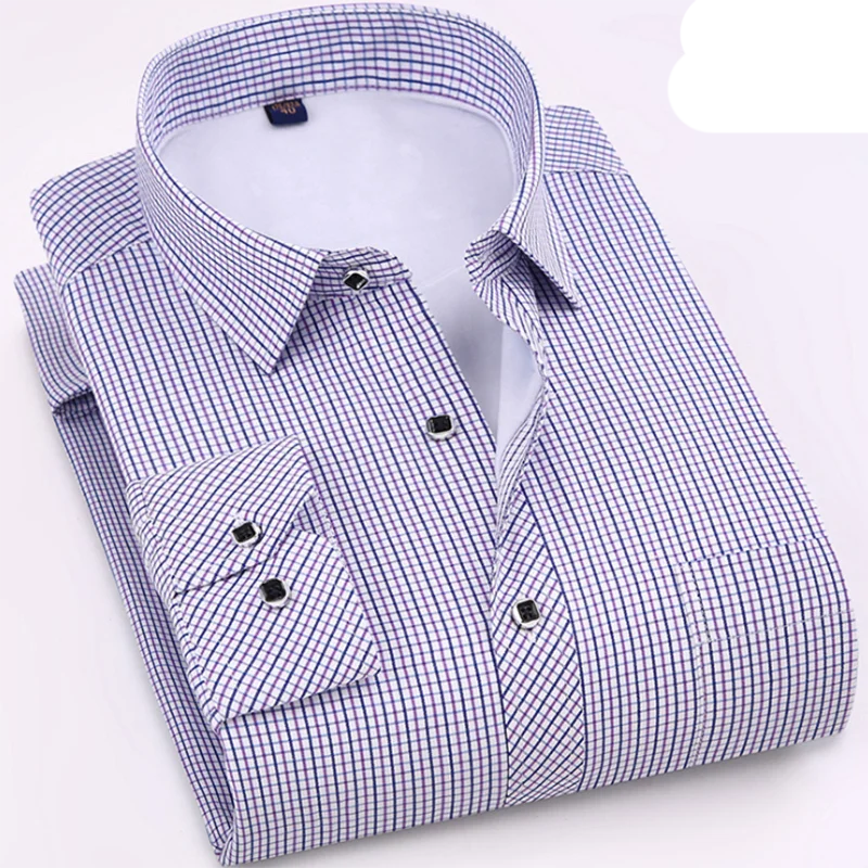 Мужские повседневные однобортные рубашки Camisa с добавлением шерсти и кашемира, дышащие удобные теплые рубашки для зимы и осени - Цвет: blue