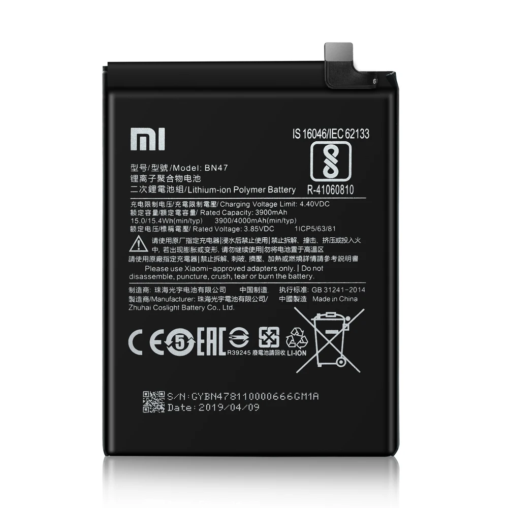 Xiao mi 100% оригинальный аккумулятор BN47 для Xiaomi Redmi 6 Pro 6Pro/для Mi A2 Lite сменная батарея Akku