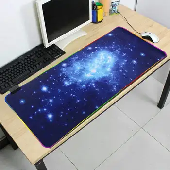 

RGB Large LED Gaming Mouse Pad Mat USB Wired USB Colorful LED Lighting Extended Table Pad for PC Laptop Computer 800X300X4mm