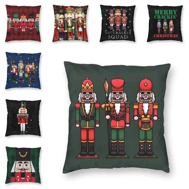 

Cool Cartoon The Nutcracker Square Pillow Cover Home Decorative 3D Print Christmas Presents Cushion Cover for Living Room
