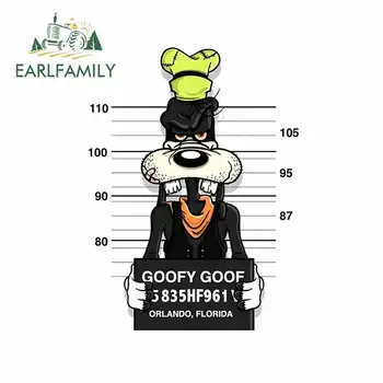 

EARLFAMILY 13cm x 9.7cm For Goofy Car Stickers Repair Sticker Vintage Drag Racing Decal Occlusion Scratch Waterproof