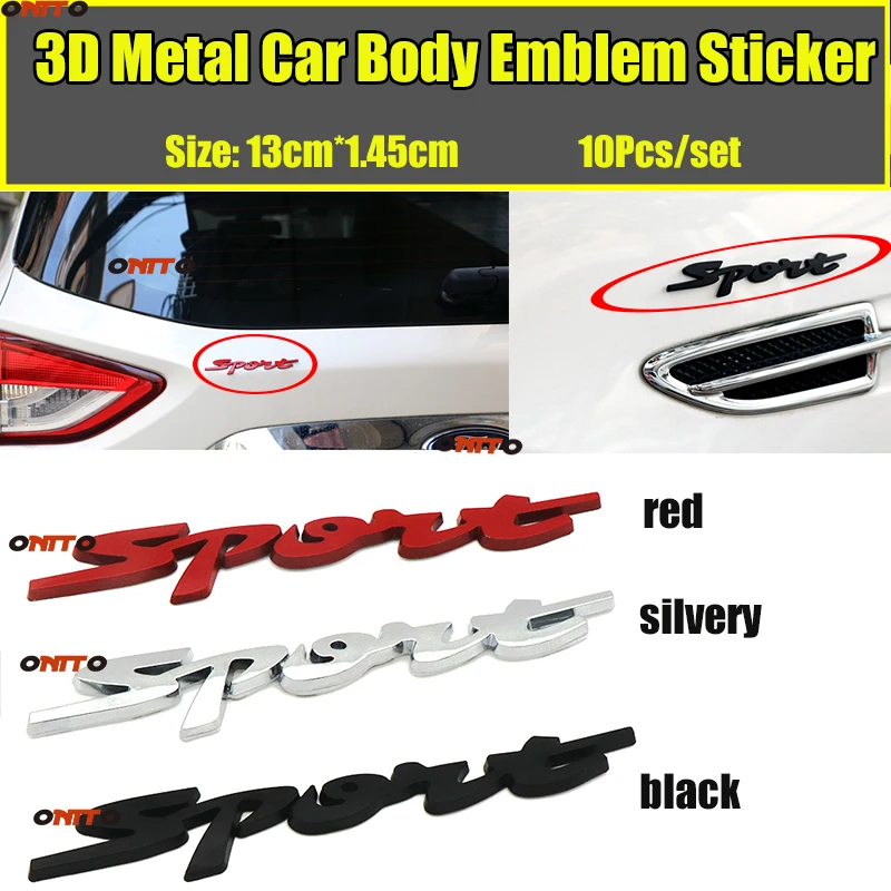 

NEW Metal Car Accessory Sport Logo Sticker Badge Covers Emblem 10pcs/lot For Benz Mitsubis Volvo Saab Renault Rover Suzuki Seat