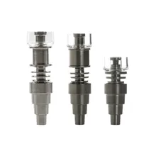 6 в 1 Гибридный кварцевый и титановый гвоздь с 25 мм кварцевым гвоздем для электрического Dab Enail fit 10 мм плоский 16 мм 20 мм энейл нагреватель катушки