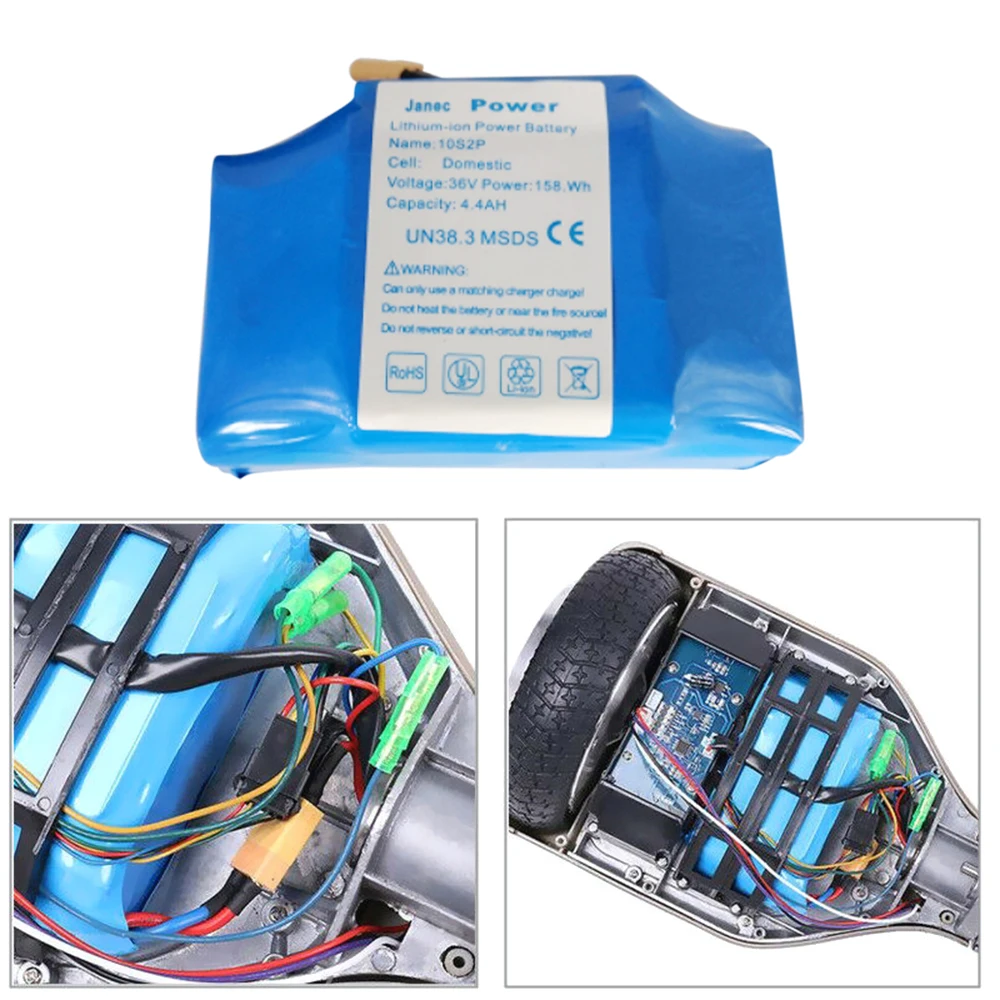 36V 4400mAh Lithium Battery Pack Replacement Rechargeable Batteries Compatible with Electric Self-balancing Scooter Ebike