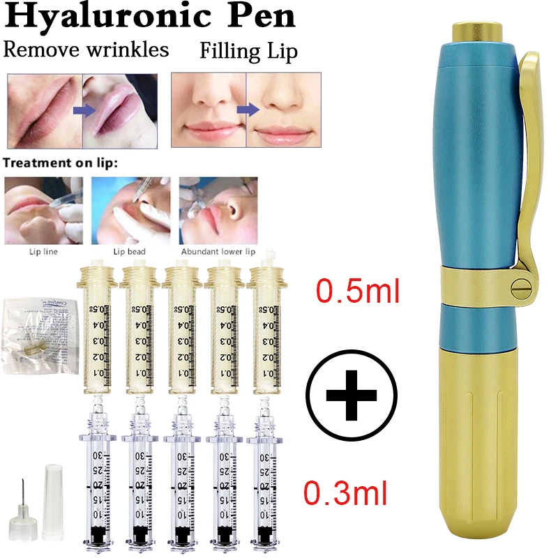 

0.3ml & 0.5ml hyaluronic acid pen atomizer hyaluron gun No-Needle Mesotherapy Meso Gun inject for Anti-wrinkle lip face lifting