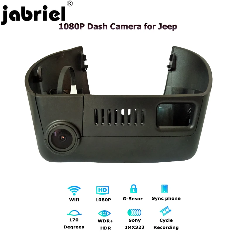 Jabriel 1080P Автомобильная камера видеорегистратор wifi dvr для jeep Grand Cherokee wj wk2 zj wk компас Renegade Cherokee Патриот Wrangler jk tj