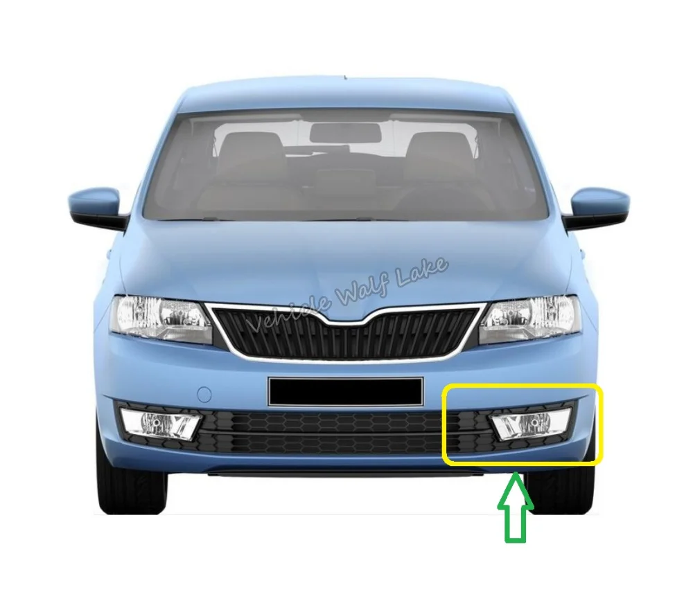 Для Skoda Rapid Spaceback 2012 2013 автомобильный Стайлинг Передняя галогенная противотуманная фара противотуманный светильник с лампами - Цвет: 1pc Left Side