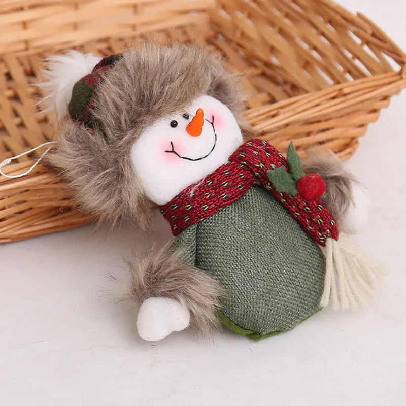 Snowman 13x23 см Санта-Клаус Снеговик украшения-игрушка куклы дверь Дерево Висячие Дети подарок год Рождество украшения для дома вечерние поставки - Цвет: Snowman
