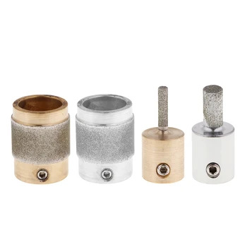 

4 Piece Assorted Size Metal Diamond Stained Glass Grinder Head Bit for All Grinders
