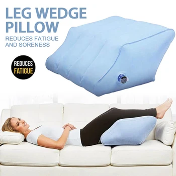 

Inflatable Leg Pillow Rest Pillow Cushion Portable Knee Pillow Wedge Foot Support Pad Orthopedic Pillow Relieve Sore (with Pump)