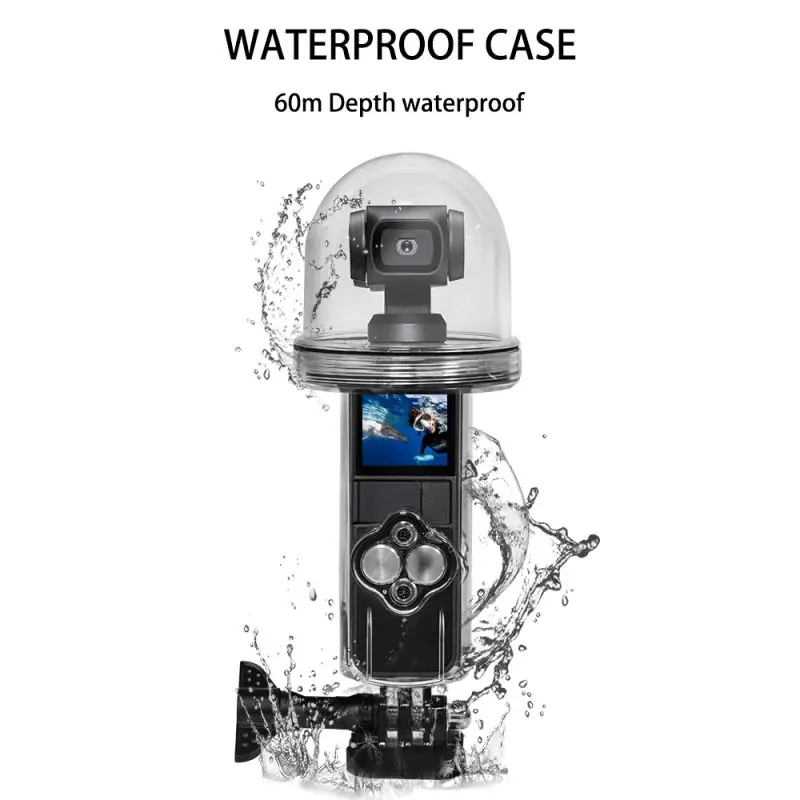 

Camera Cover Semicircular Dome Special Design 60M Waterproof Depth High Light Transmittance Waterproof Case For DJI Osmo Pocket