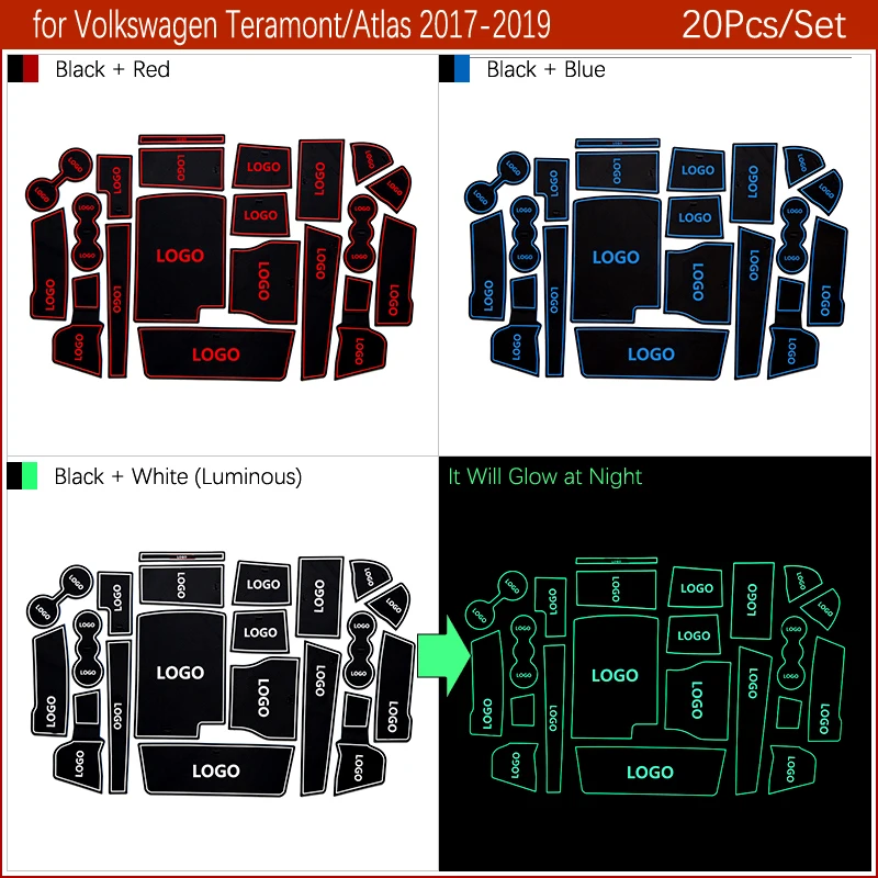 Автомобильный Гаджет коврик для VW Teramont Atlas Volkswagen аксессуары гелевая накладка резиновый слот для ворот коврик для чашек Tapis Voit