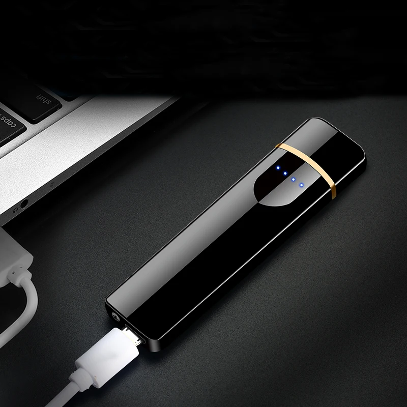 Smoking Accessories Windproof Gift Smokeless Flameless USB Windproof Charging electric Lighter Electronic Cigarette Lighters
