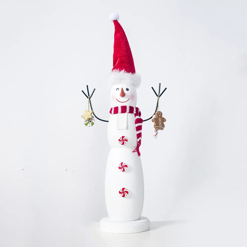 Рождественский Декор, детские куклы, 40 см, деревянный Щелкунчик, солдат/Санта Клаус/Снеговик/кукла, украшения, фигурки, рождественский подарок, игрушка - Цвет: E