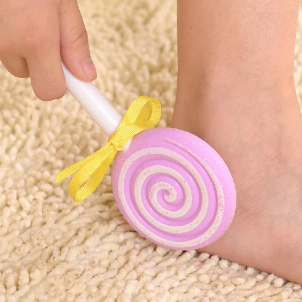 1 Pc Foot Rasps Rubbing Stone Feet Dead Skin Calluses Remover Cute Lollipop Double Grinding Foot