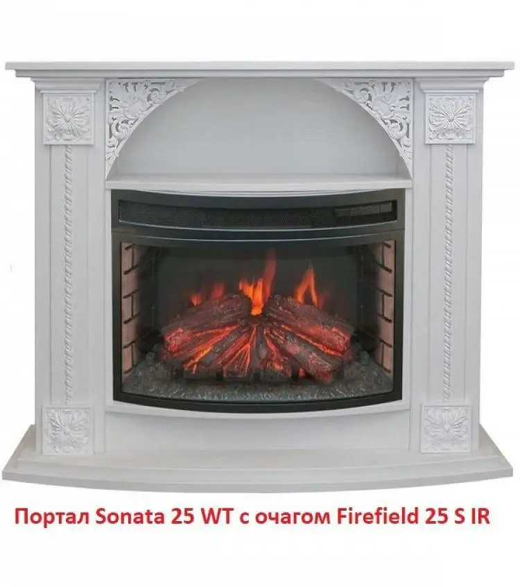 Panoramic electric fireplace real-flame firefield 25 S IR Appliances Large  home fireplaces Major - AliExpress