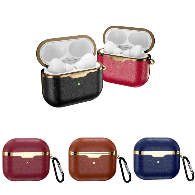 

Leather Case For Airpods- 4 For Air Pods Cases Bluetooth Earphone Skin Protective Cover for Aripods- pro 4 Case Headphones Acces