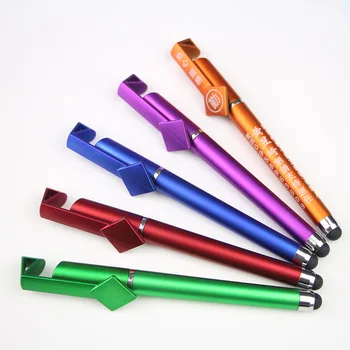 

100pcs/lot Multifunctional mobile touch screen bracket pen company advertising school office business creative gift gel pen