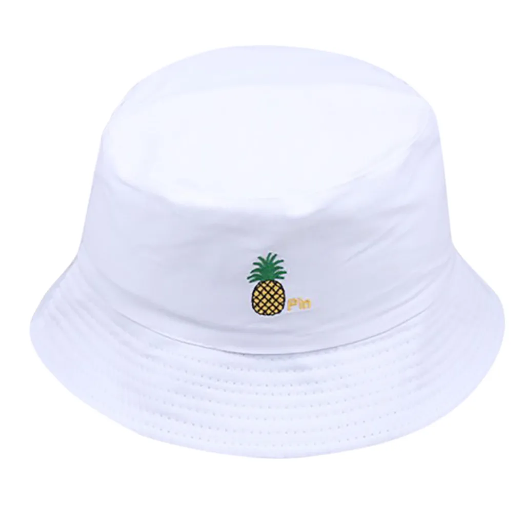Модная Панамка для мальчиков и девочек, Повседневная ананасовая панамка с вышивкой, летняя Складная уличная Рыбацкая шляпа, солнцезащитная Кепка L58 - Цвет: D
