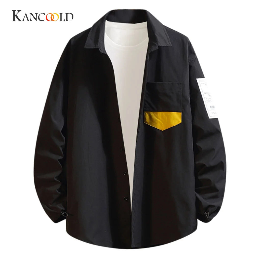 KANCOOLD, мужские повседневные рубашки,, модные, свободные, повседневные, клетчатые, мужские рубашки, однобортные, с длинным рукавом, рубашка, топ, блузка, Dec18