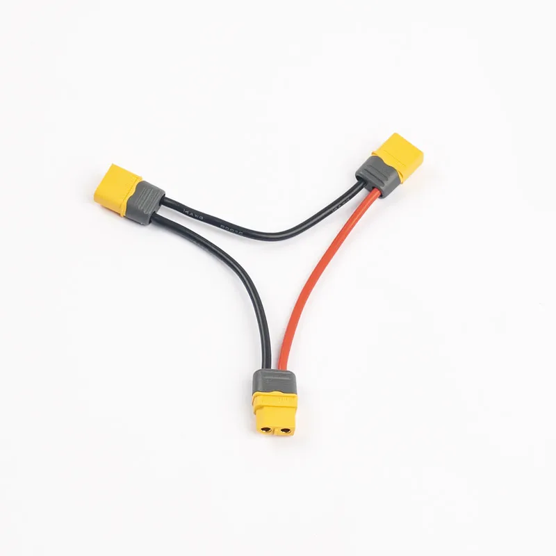 

2pcs XT60 Parallel Battery Connector Cable Dual Extension Y Splitter 14AWG Silicone Wire 10cm XT60 Harness For RC Lipo Battery