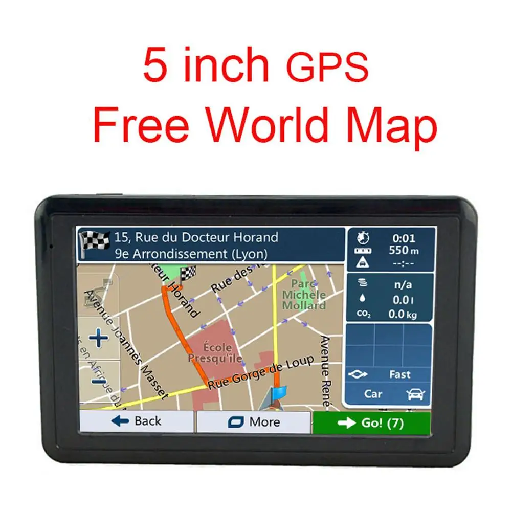  5 zoll GPS Auto Navigation 1200mAh Auto GPS USB Lade Auto Ladegerät Bequem FM Sender Navigator Auto