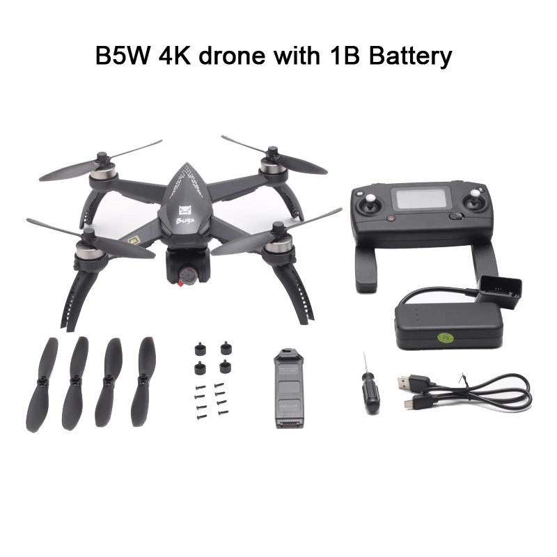 B5W 4K 1B MJX B5W gps Дрон 4K HD камера бесщеточный мотор 5G WiFi FPV RC Дрон Квадрокоптер вертолет авто возврат 20 Мин Летающие дроны VS H117S - Цвет: B5W 4K 1B