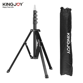 

KINGJOY FL2019 Adjustable Tripod Light Stand 8kg/17.6lbs Load 1/4" Screw Height 180cm/5.9ft for Studio Softbox LED Video Light