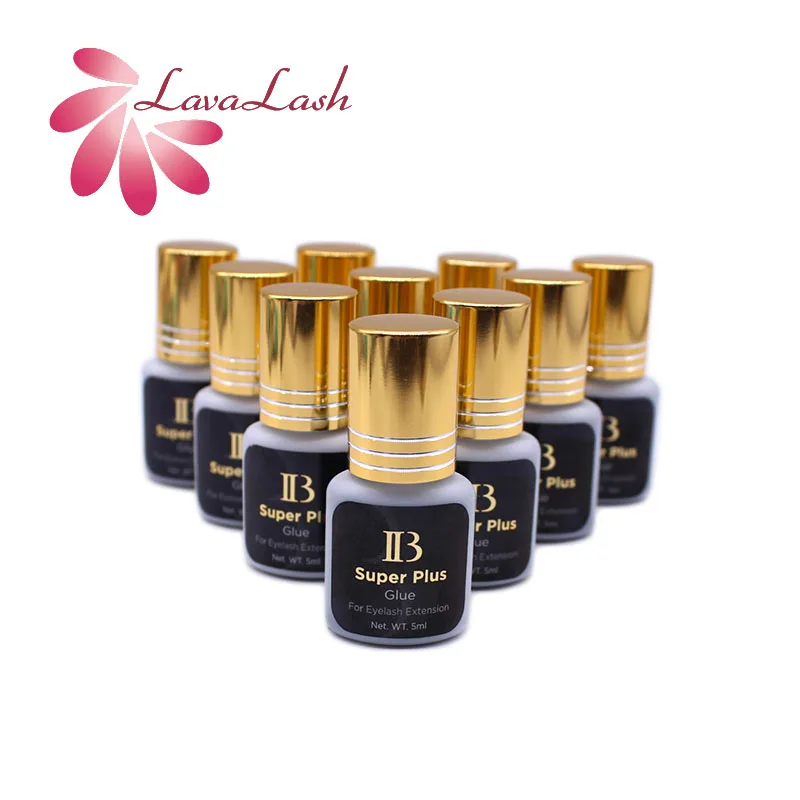 

10Bottles IB Ibeauty Super Plus Glue For Eyelash Extensions Gold Cap 5ml Original Korea Dry Fast Lash Glue Wholesale Beauty Shop