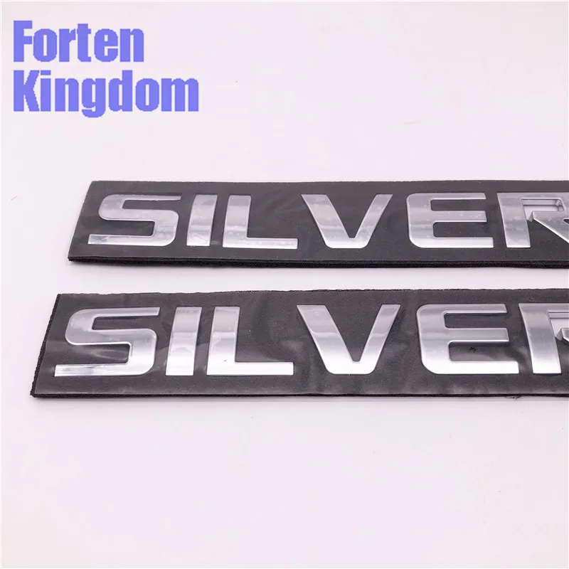 Forten kingdom 2 шт. слово Silverado автомобиль ABS Хром Пользовательские 3D буквы значок имя табличка с эмблемой багажника стикер