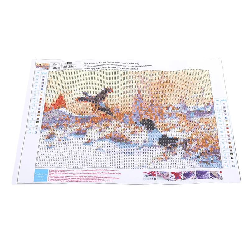 Picture Color Full Diamond Diy Stick Drill Cross Stitch Snow Day Puppy Chasing Pheasant Hot Explosion Diamond Painting