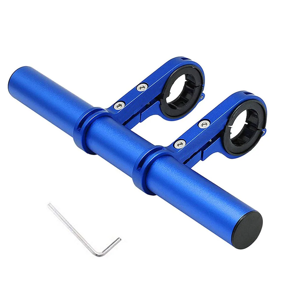 Style 2 Blue Алюминиевый держатель для велосипедного света, держатель для руля, расширенный кронштейн, головное крепление, держатель для лампы - Цвет: Style 2 Blue