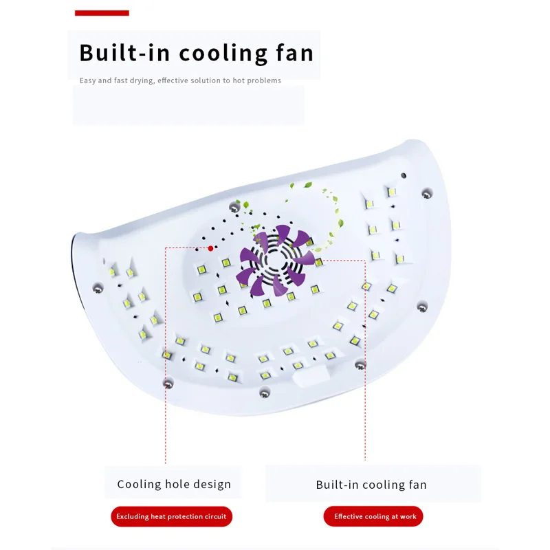 Online 120W UV LED Gel Nagel Lampe Mit Fan Zwei Hände Nagel Trockner Für Trocknen Alle Gel Polnischen Sensor Sonne led Licht Nail art Maniküre Werkzeuge