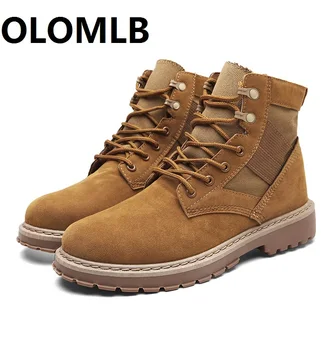 

new men shoes casual High Top Desert boots Sneakers High-top leather boots breathable Outdoor Walking shoes