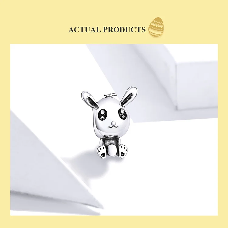 WOSTU Animal Charm 925 Sterling Silver Koala Fox Bear Beads Cow Panda Rabbit Pendant Fit Original Bracelet DIY Jewelry For Women jewellery set