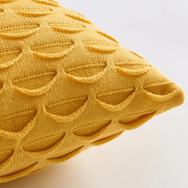 Декоративная наволочка для подушки для дома 45x45 см, однотонная наволочка в виде рыбьей чешуи, розовый, серый, кремовый, желтый, синий квадратный чехол для подушки для дивана-кровати